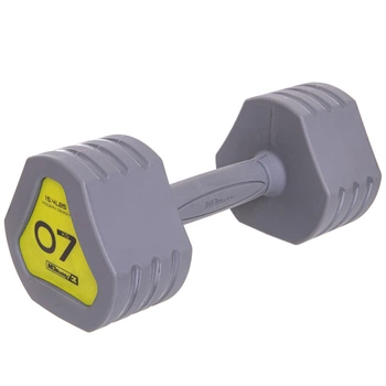 Гантель покрытия TPU Zelart (1x7кг) (1шт, TPU, серый) (TA-2678-7)