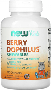 Пробиотик NOW Kids Berry Dophilus 120 жев. таб