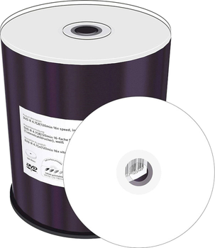 Dysk MediaRange DVD-R 4.7 GB / 120 min 16x speed / inkjet fullsurface printable Cakebox 100 szt (MR413)