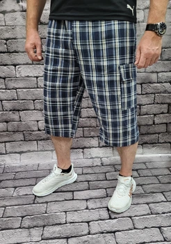 Бриджі чоловічі шорти Ao Long Xl-5XL х/б, Темно-синій, XXL