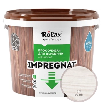 Пропитка-импрегнат для древесины Rolax Impregnat №213 белая 1 л