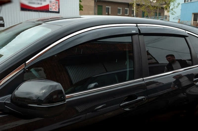 Ветровики с хромом (4 шт, Niken) для Honda CRV 2012-2016 гг