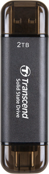 SSD диск Transcend ESD310S 2TB USB Type-A/USB Type-C 3D NAND Silver (TS2TESD310S) External