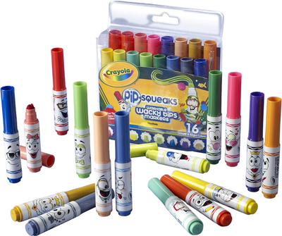 Zestaw markerów Crayola Pipsqueaks Wacky Tips Zmywalne 16 szt (71662087098)