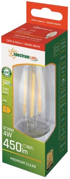 Żarówka LED Spectrum 4W 3000K 230V E14 Yellow Świeczka (5907418763884)