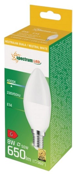 Żarówka LED Spectrum 8W 4000K 230V E14 Neutral Świeczka (6477284)