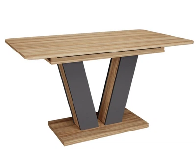Стол обеденный раскладной Torino 140(180)x80 Блэквуд Ячменной / Графит Intarsio