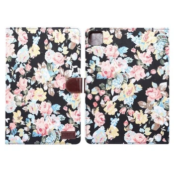Чехол Deexe Peony Pattern для iPad Air 4 / 5 10.9 (2020/2022) / iPad Pro 11 (2020/2021) - Black