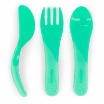 Набір дитячого посуду Twistshake Pastel Green (ложка+вилка+ніж) (78201)