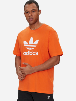 T-shirt męski bawełniany adidas Adicolor Trefoil IR8000 L Pomarańczowy (4066759630697)