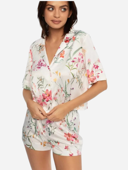 Piżama (koszula + spodenki) damska Esotiq 41232-01X XL Kremowa (5903972241097)