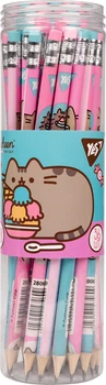 Набір олівців чорнографітних YES Pusheen Heroes круглі з гумкою 2 дизайни тубус 36 шт (280639) (5056574434609)