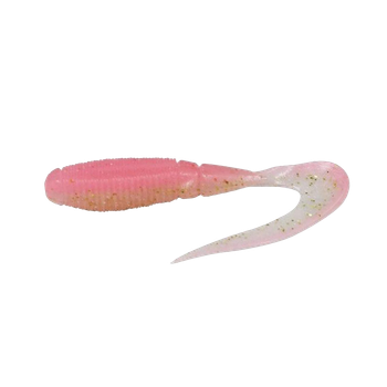 Силикон Jackall Rhythm Grub 2.4" (5шт) Pink Back Gold