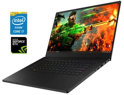 Ігровий ноутбук Razer Blade 15 RZ09-02386 / 15.6" (1920x1080) IPS / Intel Core i7-8750H (6 (12) ядер по 2.2 - 4.1 GHz) / 16 GB DDR4 / 512 GB SSD / nVidia GeForce GTX 1070 Max-Q, 8 GB GDDR5, 256-bit / WebCam б/в