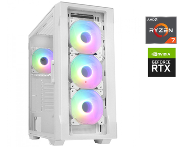 Игровой ПК Zalman i3 Neo TG Tower / AMD Ryzen 7 7700X (8 (16) ядер по 4.5-5.4 GHz) / 32 GB DDR5 / 1000 GB SSD / nVidia GeForce RTX 4060 Ti, 8 GB GDDR6, 128-bit / 700W / Win 11