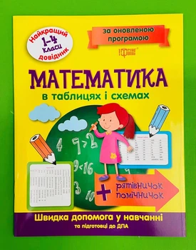 Довідник Математика 1-4 класи Найкращий довідник в таблицях (за оновленою програмою) Торсінг
