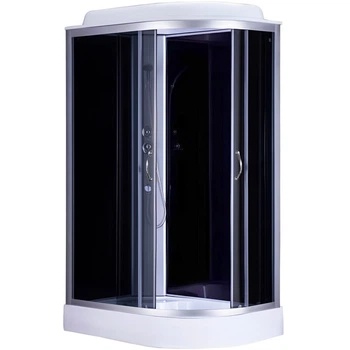 Душевой бокс BRAVO c поддоном левосторонний REGA L120BL 80x120x215см тонированный витраж 4мм профиль сатин 000015534