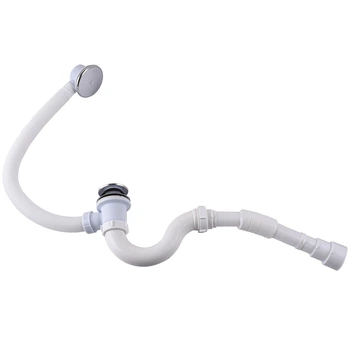 Сифон Waterstal для ванны Click-Clack с гибкой трубой 32/40/50 (А - 14089)