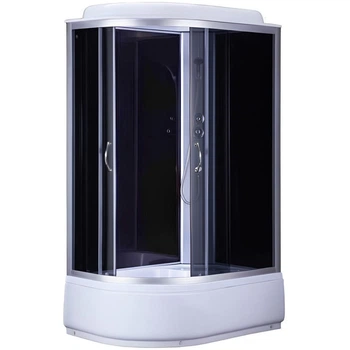 Душевой бокс BRAVO c поддоном правосторонний OBRA H120BR 80x120x215см тонированный витраж 4мм профиль сатин 000015536