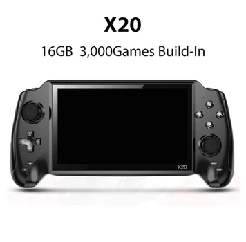 Портативная ретро игровая консоль POWKIDDY X20 Black 7.0" 5400 мАч 16ГБ 3000 игр