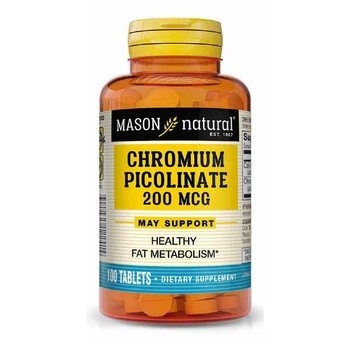 Мінерали Mason Natural Хром Піколінат 200 мкг Chromium Picolinate 100 таблеток