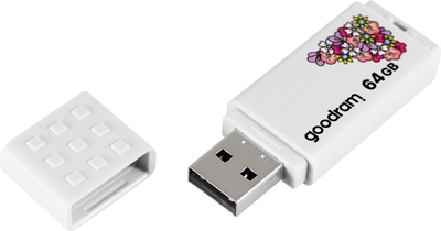 Флеш пам'ять USB Goodram UME2 Spring 64GB USB 2.0 Spring White (UME2-0640W0R11-SP)