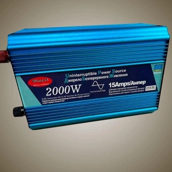 Перетворювач інвертор Power Inverter Wimpex 2000W 12V-220V UPS чиста синусоїда з підзарядкою, WX-2100