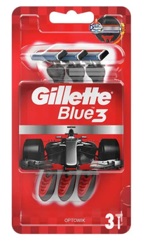 Одноразові станки для гоління GILLETTE BLUE 3 леза 3шт. в упаковці