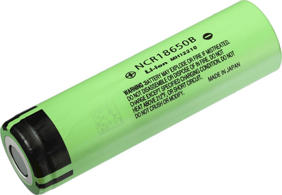 Akumulator Panasonic 3350 mAh NCR18650 3.6V, typ 18650 z taśmą do lutowania 2 szt. (NCR18650B)