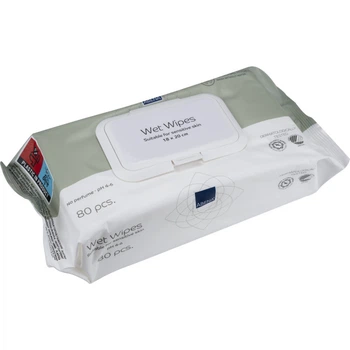 Вологі серветки для догляду за шкірою ABENA Wet Wipes, 80 шт. ABENA (65971005)
