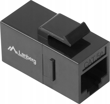 Łącznik keystone Lanberg RJ-45 - RJ-45 UTP Cat 5e Black (KSU5-3000)