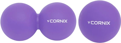 Набір Масажний м'яч Cornix XR-0114 Lacrosse DuoBall 6.3 х 12.6 см Фіолетовий + Масажний м'яч Cornix XR-0119 Lacrosse Ball 6.3 см Фіолетовий