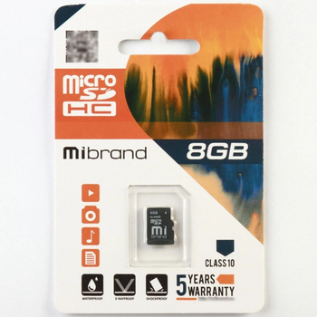 Карта памяти Mibrand SDHC 8gb 10 Class Black