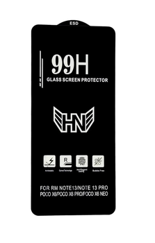 Защитное стекло 99H для Poco F6 с олеофобным покрытием black