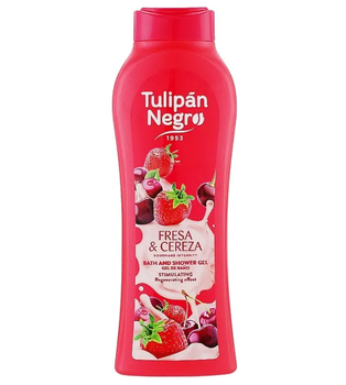 Гель для душа "Клубника и вишня" - Tulipan Negro Strawberry & Cherry Shower Gel, 650 мл