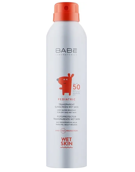 Детский солнцезащитный спрей прозрачный водостойкий SPF50+ PEDIATRIC BABE, 200 мл