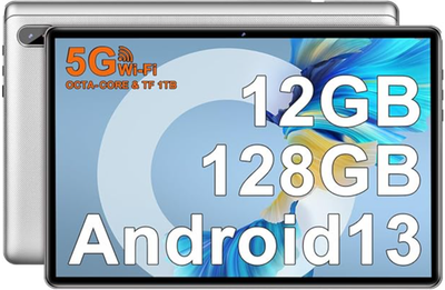 Планшет 10.1" Facetel Q6 12/128Gb 8 ядер Android 13 6000 mAh Серебристый
