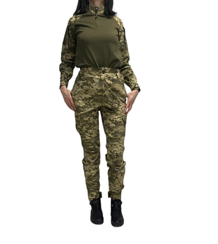 Жіночі тактичні військові штани 52 піксель стрейч