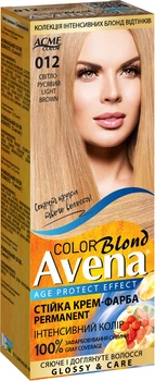 Стійка крем-фарба для волосся Avena Color Blond 012 Світло-русявий 138 мл (4823115502483)