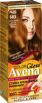 Стійка крем-фарба для волосся Avena Color Gloss 583 Карамельний шатен 138 мл (4823115502629)