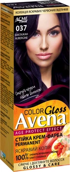 Стойкая крем-краска для волос Avena Color Gloss 037 Баклажан 138 мл (4823115502698)