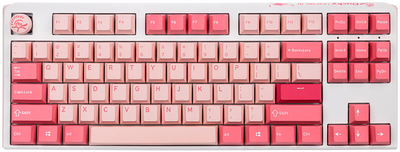 Клавіатура дротова Ducky One 3 Gossamer TKL MX Silent Red USB Pink (100043077)