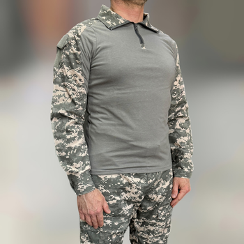 Армейская Кофта Убакс, пиксель НАТО, коттон (хлопок), размер L, Combat, тактическая рубашка Убакс
