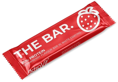 Протеїнові батончики OstroVit The Bar. 25% Protein Strawberry in White Coating 60 г x 21 шт (5903246222388)