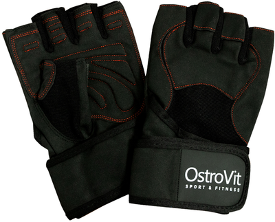 Чоловічі тренувальні рукавички OstroVit з підсилювачем Чорні XL (5903246229011)