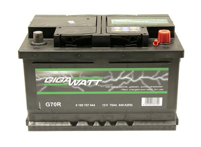 Аккумулятор автомобильный 70Ач 640А "+" справа GIGAWATT, GW 0185757044