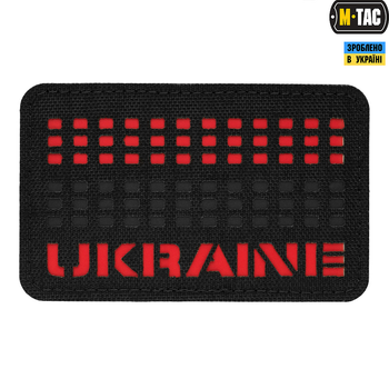 M-Tac нашивка Ukraine Laser Cut Black/Red/Black
