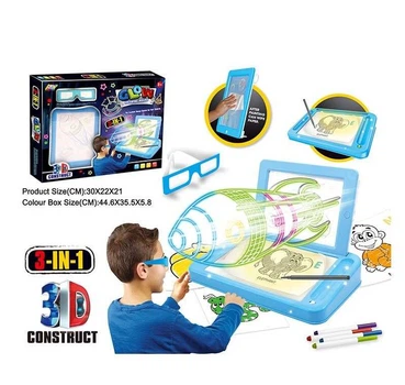 Доска 3D проэкционная со светом (YM 827) на батарейках