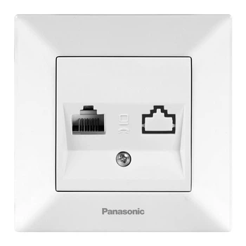 Розетка комп'ютерна (CAT6e) Panasonic Arkedia Slim біла WNTC0405-2WH