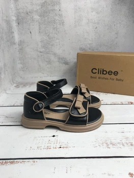Босоніжки дитячі для дівчинки Clibee 29р-18.5 см Чорні (319)
